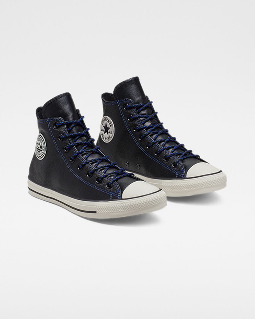 Tenisi Inalti Barbati Converse Tumbled Piele Chuck Taylor All Star Negrii Albastru Regal | RO ETH0Q631